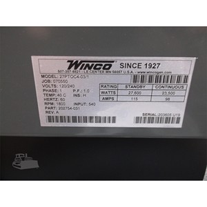 Alimentation électrique industrielle WINCO 2025 27 KW - Product Image 2
