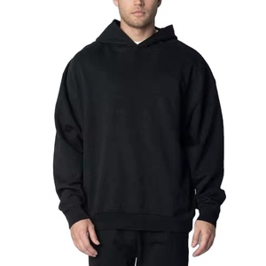 Manufacturer Unisex Hoodie Sweatshirt Side Hidden Pockets No <b>String</b> 450gsm French Terry Boxy Hoodies - Product Image 1