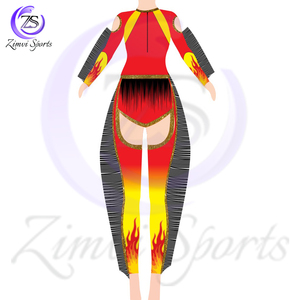Tissu extensible Bon fournisseur avec logo personnalisé Dernier style Confortable Uniformes de majorette de haute qualité pour adultes par Zimvi Sports - Product Image 3