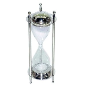 Bonne qualité sablier boussole Design Unique métal article Table laiton article sablier Maritime promotionnel article nautique laiton - Product Image 1