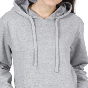 เสื้อฮู้ดแขนยาวผ้าฝ้ายขนแกะมีซิปสำหรับผู้หญิงโอเวอร์ไซส์ - Product Image 2