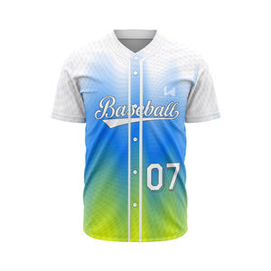 Camiseta de Béisbol Personalizable para Hombre, Uniforme Deportivo con Botones, Transpirable, de Secado Rápido, que Absorbe el Sudor, de Poliéster - Product Image 2