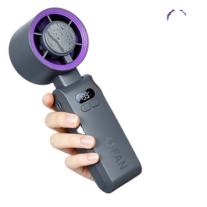 Ventilateur portable 2-en-1 pour le cou et le bureau, 199 niveaux de vent puissant, rechargeable USB-C, affichage numérique - Product Image 1