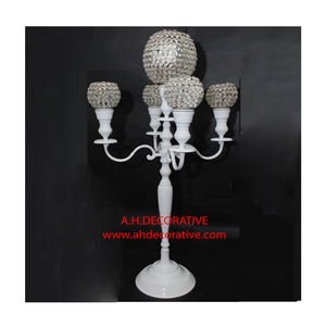 Vaisselle décorative de Noël nickelée en métal poli à la main candélabre décoratif à 3 bras pour l'éclairage de Noël - Product Image 6