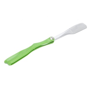 Rasoirs de barbier pliants en acier inoxydable pour hommes, à lame droite, avec manche en plastique, vente en gros - Product Image 1