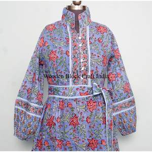 Robe midi à imprimé floral multicolore, robe d'été à manches longues, robe en coton tendance, tenue de soirée occidentale, robe une pièce pour femmes - Product Image 1
