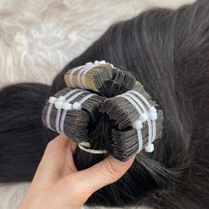 100% Remy peau trame bande dans l'extension de cheveux pleine cuticule Extensions de cheveux humains vietnamiens ruban de haute qualité dans les extensions de cheveux - Product Image 5