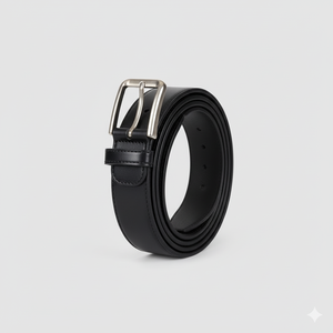 Signature Ceinture en cuir noir pour hommes Minimalist Luxury Redefined Everyday Wear de Divine International - Product Image 5