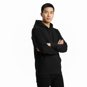 Logo personnalisé hommes sweat à capuche zippé polaire chaud sweat à capuche zippé vêtements de sport décontracté Streetwear veste d'entraînement de gymnastique - Product Image 5