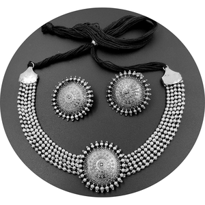 Paquete Combinado de Joyería de Aleación con Puntos Redondos y Diseño Bahubali Negro para Fiestas - Product Image 3
