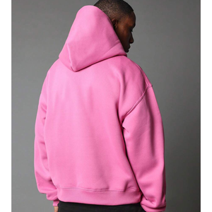 Mode d'hiver 2025 OEM, décontractée, sans cordon, unie, teinte unie, lourde, brodée, logo personnalisé, 100% coton premium, surdimensionnée, respirante - Product Image 6