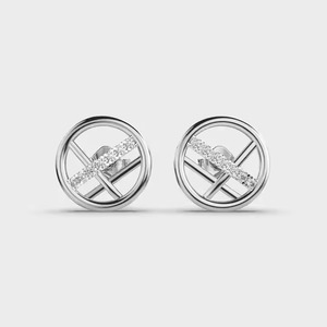 Pendientes de barra de diamantes modernos Estilo de joyería elegante para creadores de tendencias y entusiastas minimalistas disponibles al mejor precio - Product Image 1