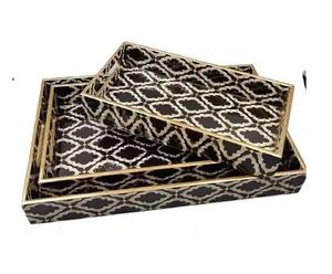 Plateau de service en bois durable, fait main et respectueux de l'environnement, pour la cuisine, la salle à manger et une utilisation décorative - Product Image 2