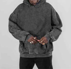 Acid Wash <b>Hoodie</b> Best Quality Customized Acid Wash Drop Shoulder <b>Hoodie</b> Made in Pakistan OEM Manufacture Acid Wash Hoodies - Product Image 3