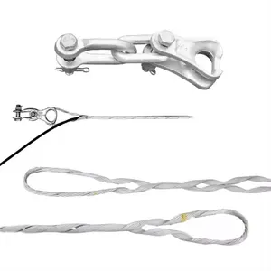 ADSS/OPGW kabel serat optik single/double kabel fitting dead end clamp preforged tension clamp pada tiang atau towe