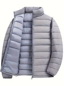 Veste matelassée pour homme sur mesure en gros, nouveau design, veste bomber matelassée tendance, capuche blanche, imperméable, veste à bulles, fourrure, hiver - Product Image 3