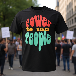 T-shirt promozionale Power To The People, unisex, girocollo, manica corta, stampa serigrafica - Product Image 4
