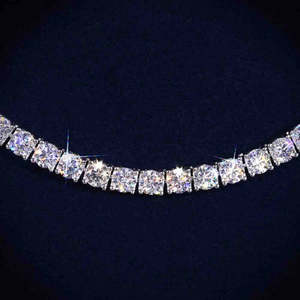 Chaîne à maillons cubains Hip Hop glacée coupe ronde Moissanite diamant chaîne de corps de mode toutes les tailles chaîne en argent 925 - Product Image 4
