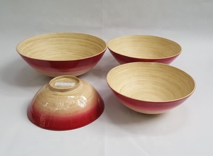 Conjunto de 3 cuencos de bambú hechos a mano, juego de ensaladas naturales respetuosas con el medio ambiente, cuenco hecho en Vietnam, la mejor calidad, nuevo diseño - Product Image 2