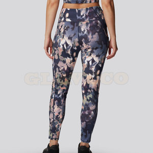 Leggings de yoga pour femmes de haute qualité à taille élastique 2025, impression personnalisée unie, séchage rapide, respirant, sans couture, faible MOQ - Product Image 3