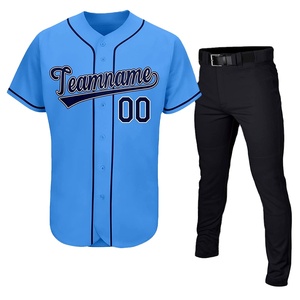 Ensemble complet de vêtements de baseball unisexe en jersey respirant imprimé par transfert thermique 100% polyester, design personnalisé, service OEM - Product Image 1