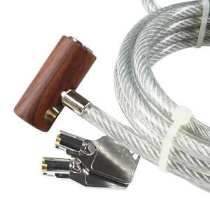 ABA TW-Candado para bicicleta de acero de aleación de zinc de grano de madera marrón, cable flexible multifunción de seguridad, viaje antirrobo personalizable - Product Image 5