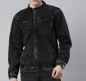 Souper Vente En Gros Prix Denim Vestes Pour Hommes Fournisseurs Élégant 2024 Nouveau Design Personnalisé Hommes Zip Up Denim Jeans Veste - Product Image 6