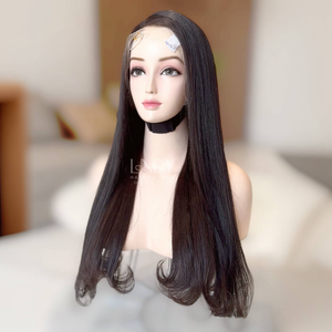 Peluca con cierre de cabello humano Real 100%, precio al por mayor, hueso vietnamita, punta roma recta, encaje HD - Product Image 4