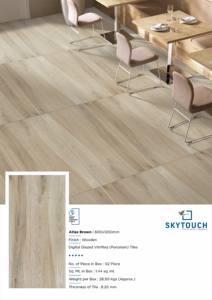 กระเบื้องพอร์ซเลนลายไม้ขนาด600x1200มม. ขัดเงาสำหรับการตกแต่งพื้นที่สไตล์ตรงกับสาร - Product Image 3