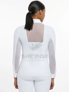 Camisa ecuestre ligera y transpirable para mujer, ropa ecuestre diseñada para un rendimiento elegante en espectáculos ecuestres - Product Image 5