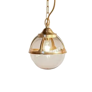 Modern brass ball vintage antique copper decorative pendant light