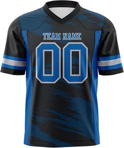 Venta caliente camiseta de fútbol americano de secado rápido transpirable ropa Unisex con nombre personalizado manga corta longitud al por mayor - Product Image 3