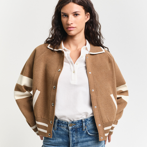 แจ็กเก็ตเบสบอลสำหรับผู้หญิงโอเวอร์ไซส์แบบมีซิปปกตั้งสำหรับเด็กผู้หญิงทำขึ้นเองไม่ได้ - Product Image 3