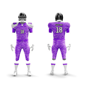 Uniforme de football américain en polyester 100% pour hommes Logo personnalisable et technique imprimée à manches courtes de style - Product Image 6