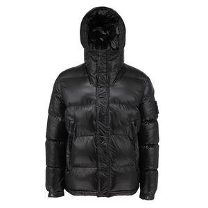 Chaqueta de burbujas de nailon personalizada de alta calidad, chaquetas acolchadas con capucha extraíbles brillantes para hombre de invierno - Product Image 4