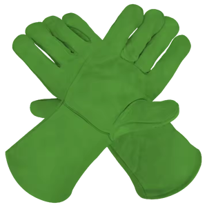 Guantes de soldadura de cuero dividido de piel de vaca de alta resistencia Guantes de seguridad de protección personal Características resistentes a chispas ignífugas para - Product Image 4
