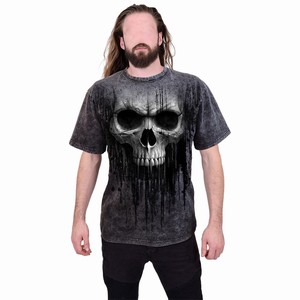 Logo personnalisé pour hommes T-shirt délavé à l'acide surdimensionné Boxy Fit 100% coton imprimé Mock Neck Drop Shoulder Solid Jersey Plus Respirant - Product Image 1
