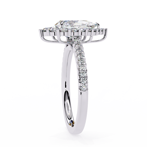 แหวนทอง14K ที่ได้รับการรับรอง IGI สุดหรู D E Color Lab ปลูกเพชรที่ตัดได้อย่างยอดเยี่ยม VVS แต่งงานหมั้นสีขาวกุหลาบเหลือง - Product Image 4