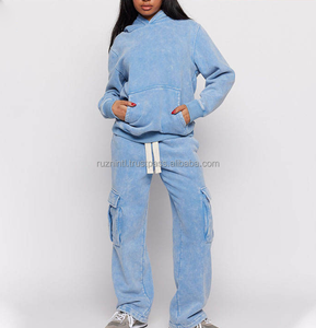 Conjunto Deportivo de Invierno de Felpa Suave con Sudadera con Capucha Gruesa y Pantalones, Ropa Deportiva de Invierno - Product Image 4