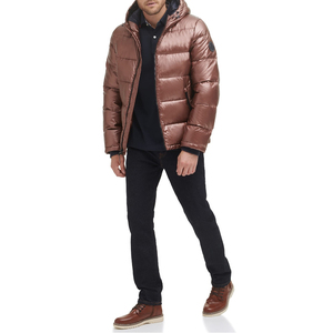Veste matelassée en nylon de style de rue personnalisée pour hommes pour l'hiver Nouveaux styles de mode avec fermeture éclair Tissu en toile à vendre - Product Image 3