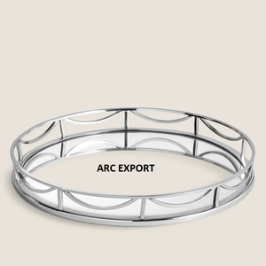 Bandeja de Metal estándar moderna de decoración, bandeja de servicio de comida de lujo al por mayor de Calidad exclusiva para vender con 2 asas fuertes - Product Image 6