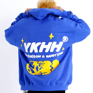 Sudadera con Capucha Extra Grande para Hombre, Diseño Gráfico Bordado, Texto Impreso, Estilo Urbano, Sudadera de Forro Polar, Logotipo Personalizado - Product Image 3