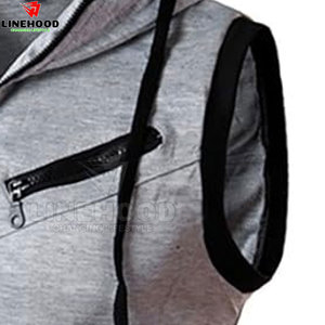 Best Manufacturer's 100% Cotton Blended <b>Sleeveless</b> <b>Hoodies</b> for <b>Men</b> Basic Winter Wear & Sweatshirts - Product Image 4