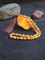 Rond 33 résine Tasbih couleur ambre perles de prière faites à la main Misbaha bijoux de mode arabe