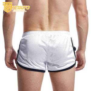 Shorts de sport de haute qualité pour hommes et femmes, respirants, à séchage rapide, en maille, avec poches zippées, teinture unie - Product Image 2