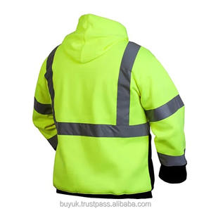 Tout nouveau vêtements de sécurité au travail Veste polaire réfléchissante haute visibilité Sweat à capuche de sécurité en coton et polyester avec logo personnalisé - Product Image 3