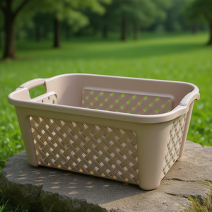 ตะกร้าเก็บของพลาสติก Arianna ขนาด 58x38x26 ซม. ดีไซน์แบบสาน สำหรับจัดระเบียบ - Product Image 3