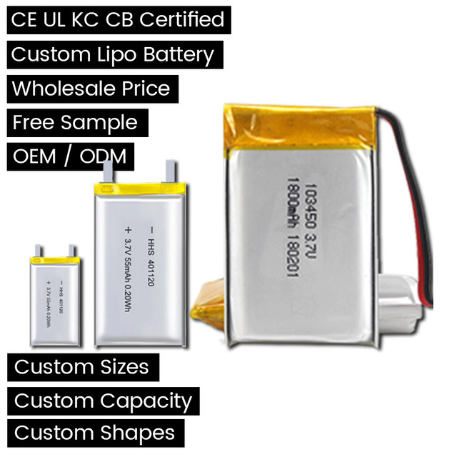 Factory Wholesale Customized Li-polymer Battery 3.7v Lithium Polymer Battery 3.7 V Lipo Battery Manufacturer