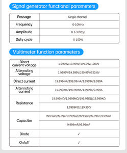 FNIRSI 2D15P Oscilloscope automobile 100MHz générateur de signal multimètre 500Msa/S ACDC équipement de Test 100M Oscilloscope numérique - Product Image 5