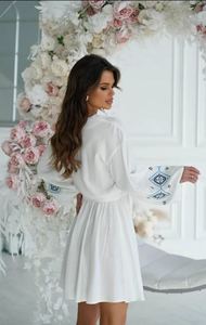 Nouvelles Robes Maxi en Coton Brodé Exclusif Ukrainien pour Femmes 2026, Robe à Manches Longues, Robe Maxi Casual de Plage pour Femmes OEM - Product Image 3